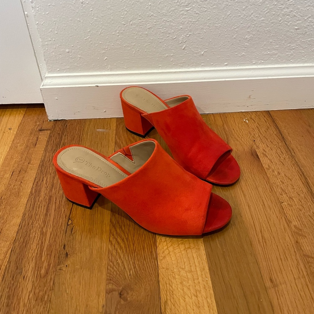 ‘The Drop’ Block Heeled Mules “Berlin” sz 7